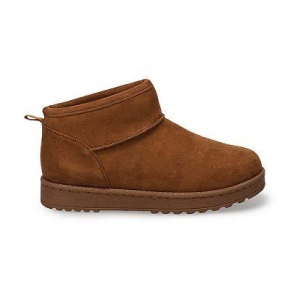 Kohl's SO Lupita Women’s Chestnut Cozy Mini Boots